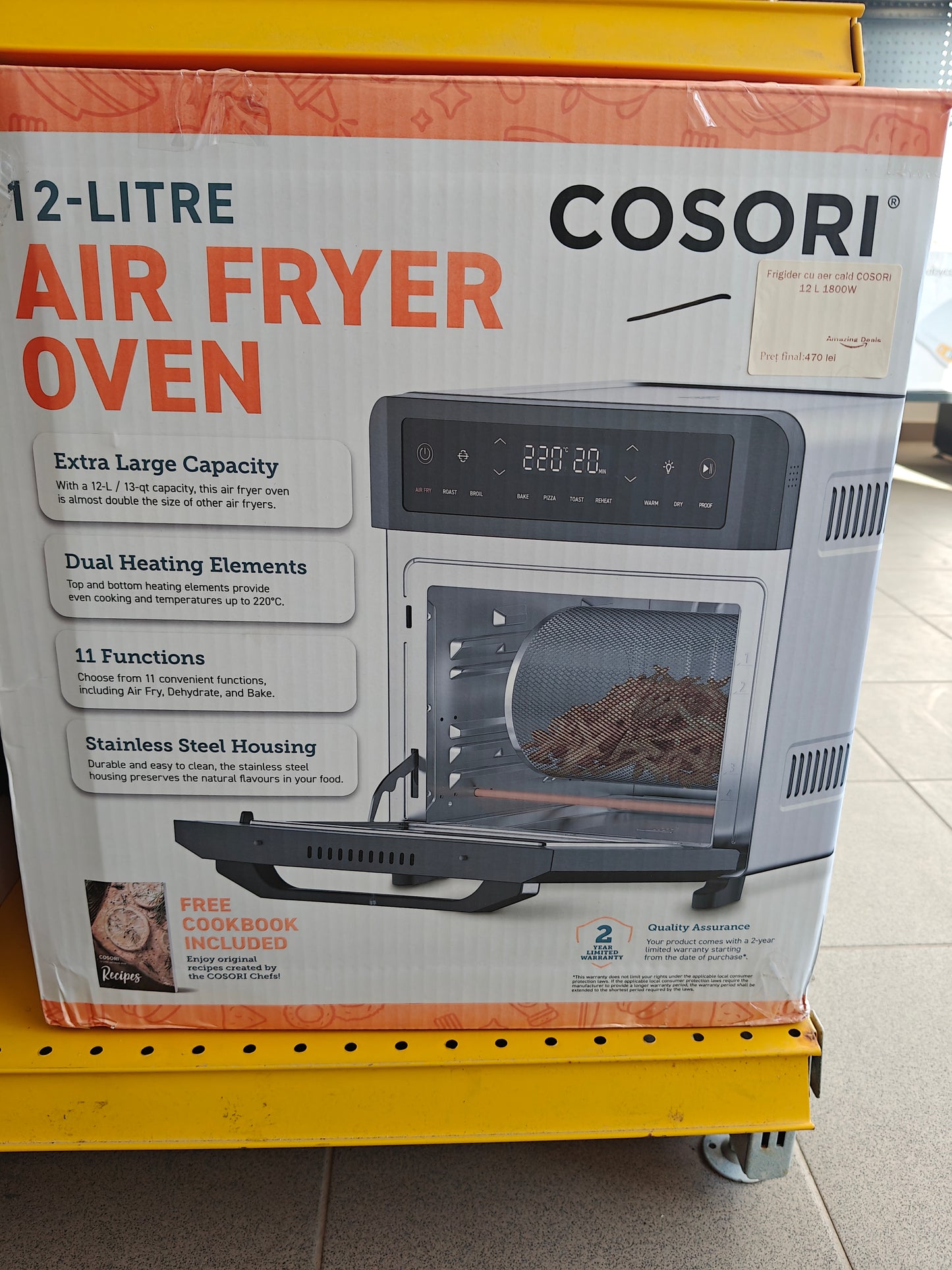 Air Fryer și Cuptor Cosori ,1800W ,12L