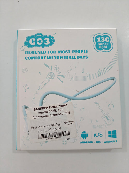 BANIGIPA - Căști pentru copii , Bluetooth 5.4 ,super ușoare