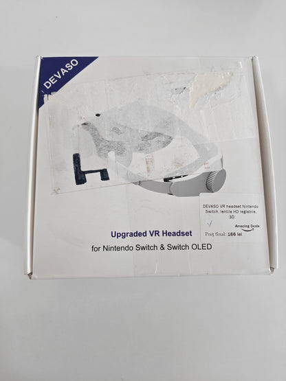Devaso VR Headset Nintendo Switch ,Lentile HD Reglabile,3D
