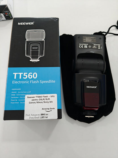 Neewer TT560 Flash - Blitz pentru DSLR/SLR/Canon/Nikon/Sony/etc.