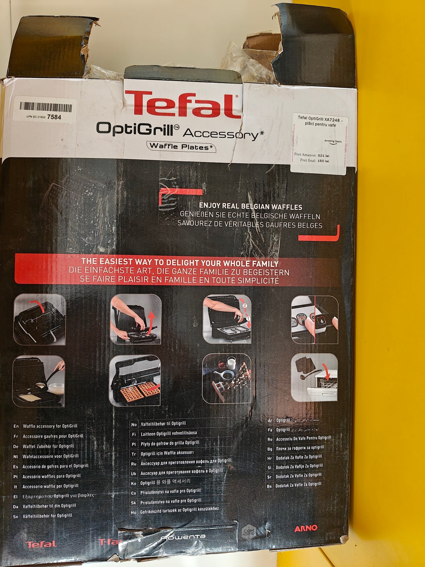 [RESIGILAT] Plăci pentru vafe ,Tefal OptiGrill XA7248