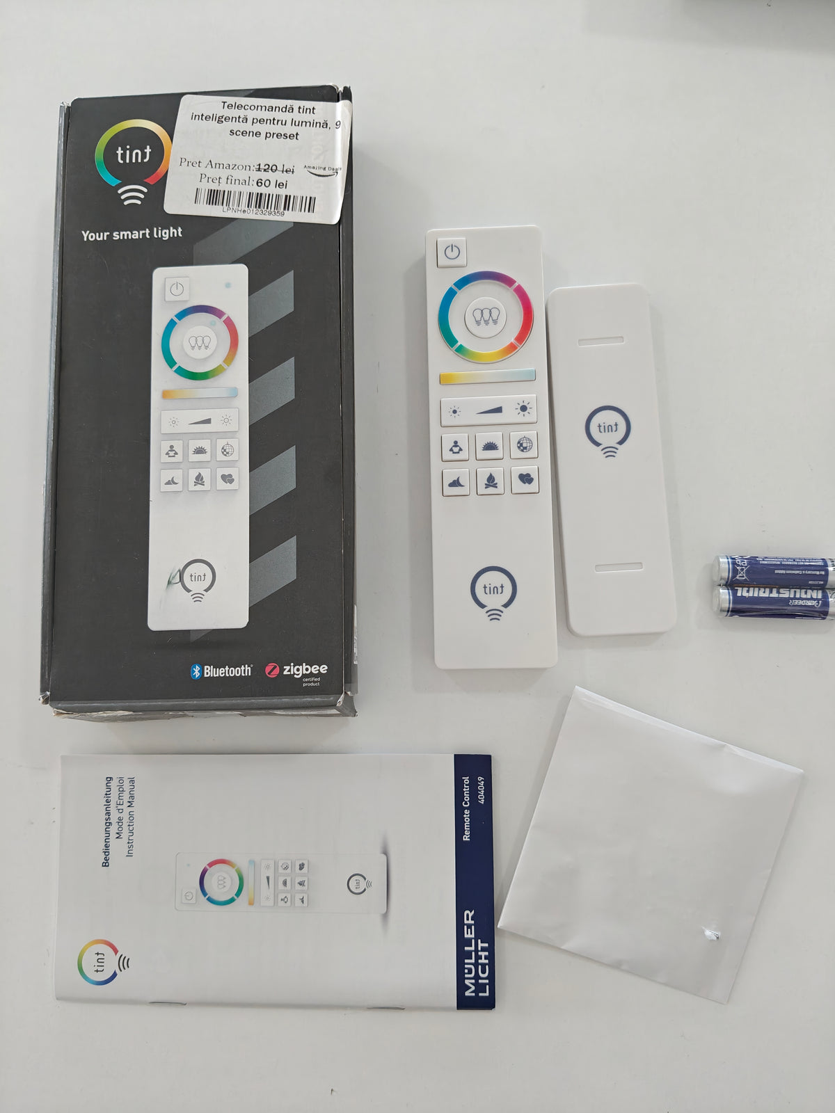 Telecomanda Tint inteligentă ,pentru lumină , 9 scene