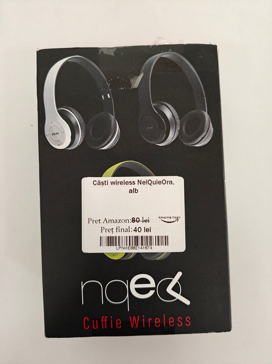 Căști Wireless NelQuieOra ,alb