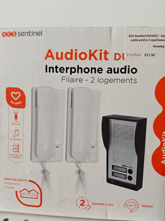 Interfon audio pentru 2 apartamente ,SCS Sentinel PAF0007