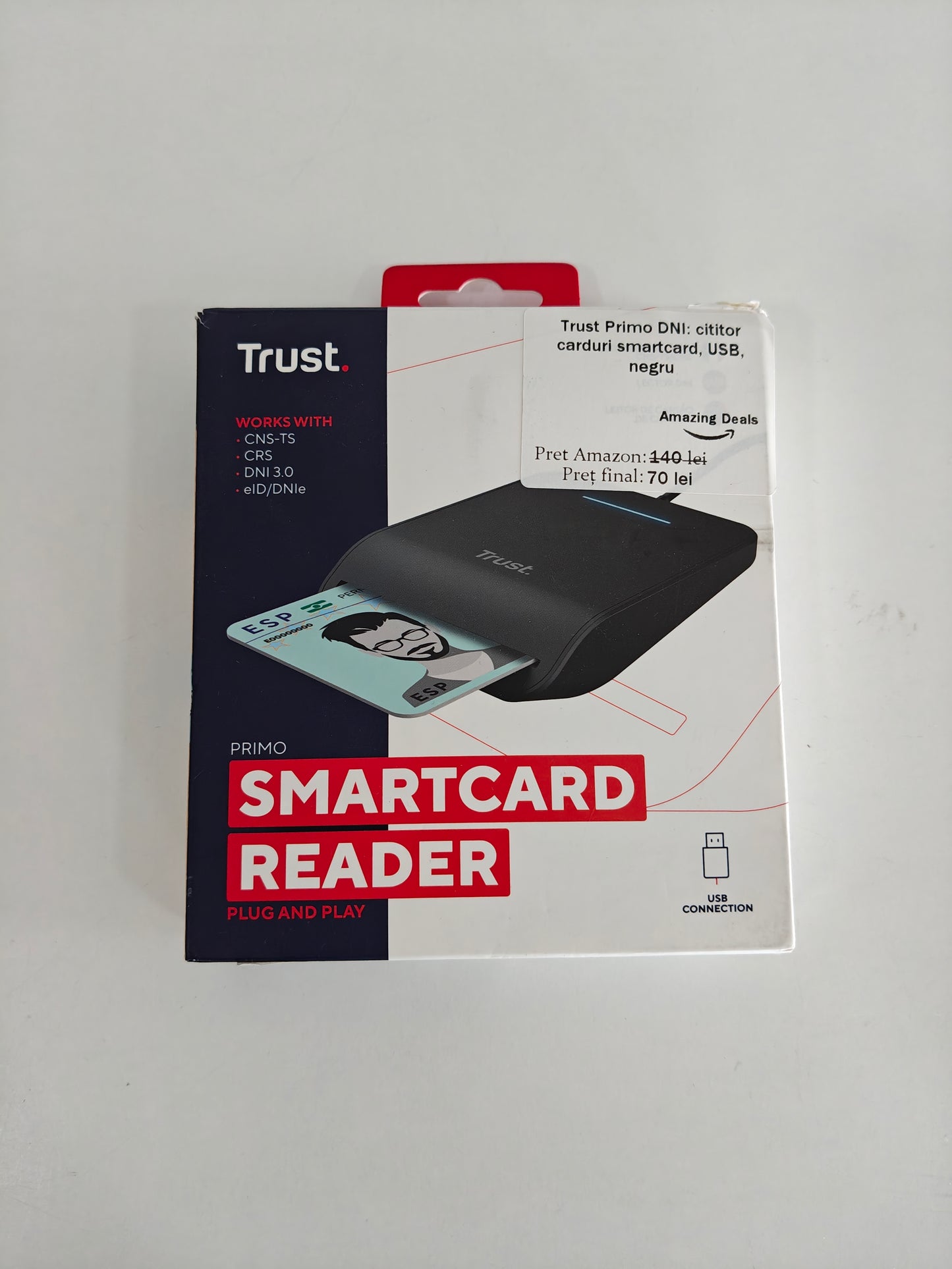 [RESIGILAT] Trust Primo, cititor carduri smartcard, USB