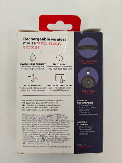 Trust Puck Mouse wireless, Bluetooth/USB