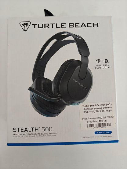 Turtle Beach Stealth 500 - Căști Gaming Wireless, PS5/PS4/PC, 40h autonomie