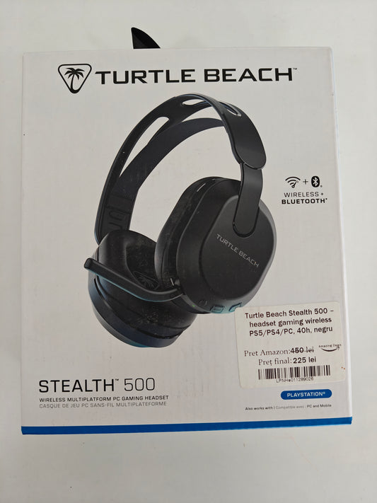 Turtle Beach Stealth 500 - Căști Gaming Wireless, PS5/PS4/PC, 40h autonomie