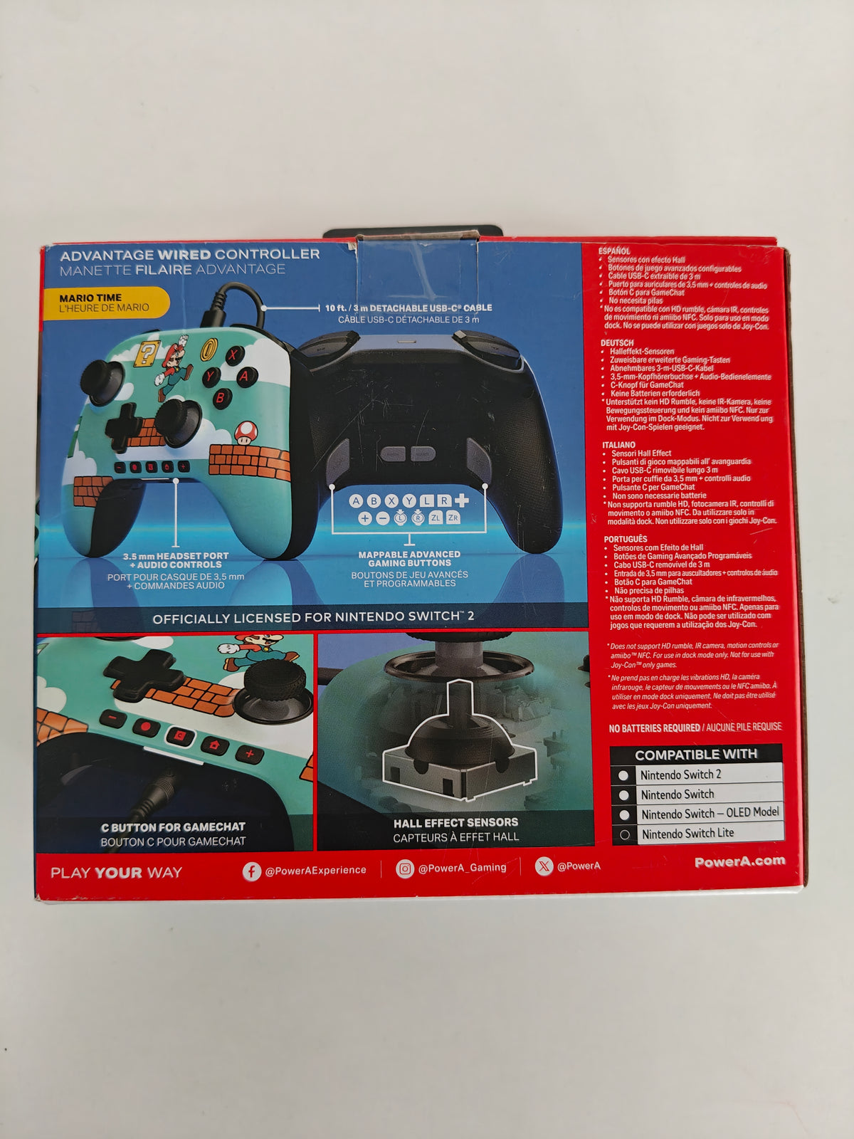 PowerA Controller Nintendo Switch 2 cu cablu, Efecte Hall ,taste Programabile