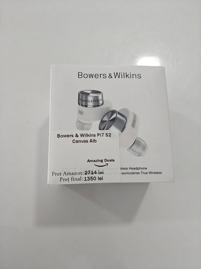Bowers & Wilkins Pi7 S2 ,Canvas Alb