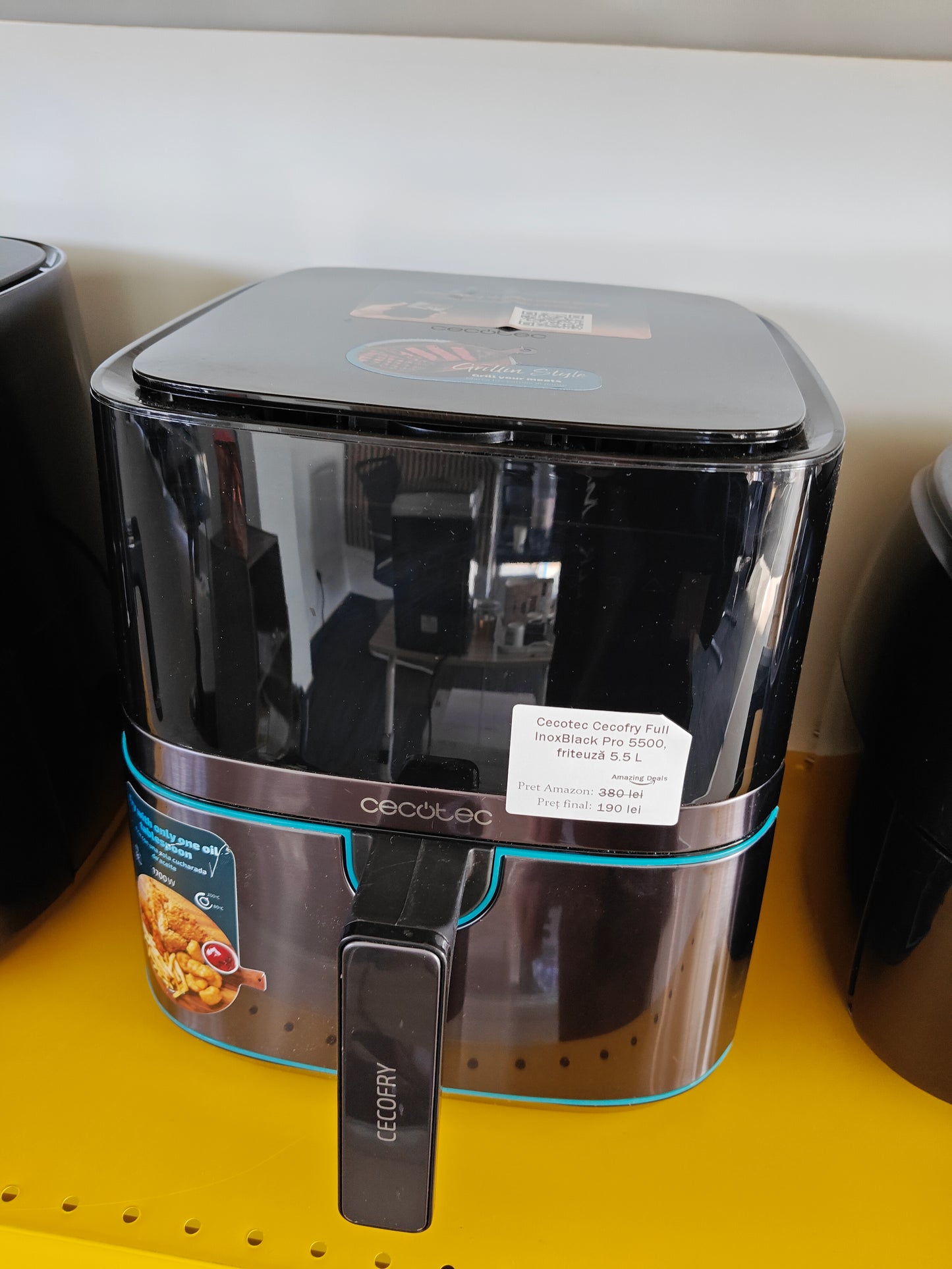 Air Fryer Cecotec Cecofry Full InoxBlack Pro 5500, 5.5L
