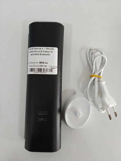 Oral-B Genius X - Periuță Electrică cu 6 moduri și aplicație ,Bluetooth (Capetele de periat nu sunt incluse)