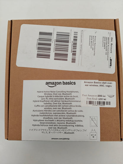 Amazon Basics - Căști Over-Ear Wireless, ANC
