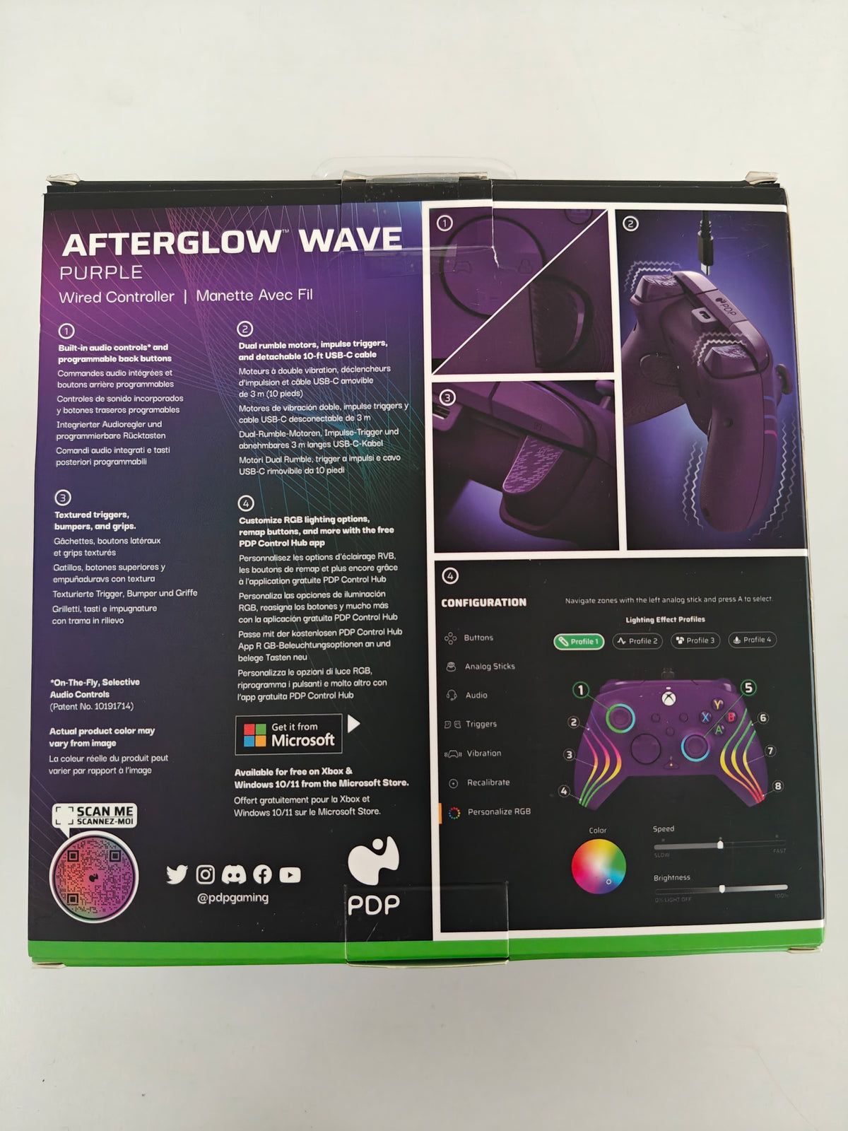 PDP Afterglow Wave - Controller Cablat Xbox Series X/S și PC