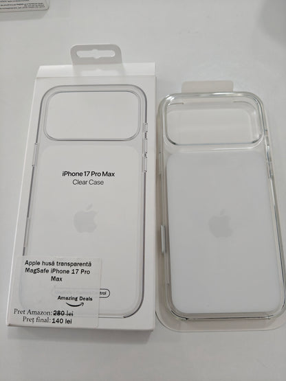 [RESIGILAT] Husa Apple Transparentă iPhone 17 Pro Max , Magsafe