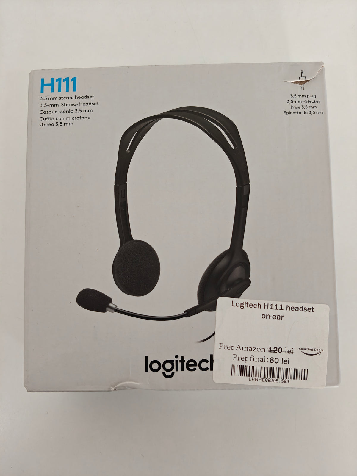 Logitech H111 - Căști On-Ear cu Fir