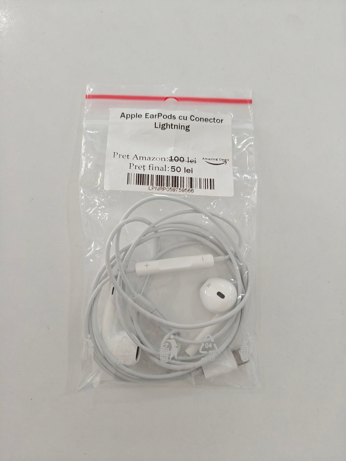 Căști Apple EarPods cu Conector Lighting