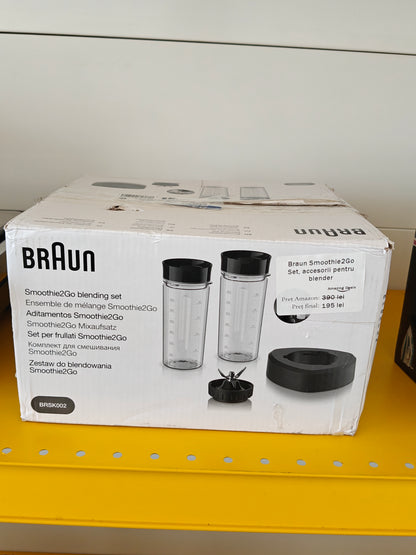[RESIGILAT] Braun Smoothie2Go Set ,Accesorii pentru blender