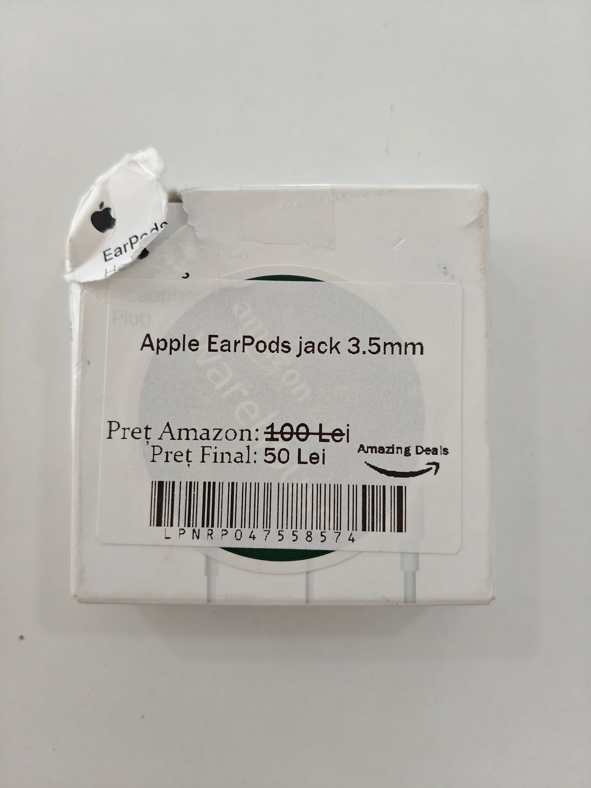 Căști Apple EarPods cu Conector Jack 3.5mm/Aux
