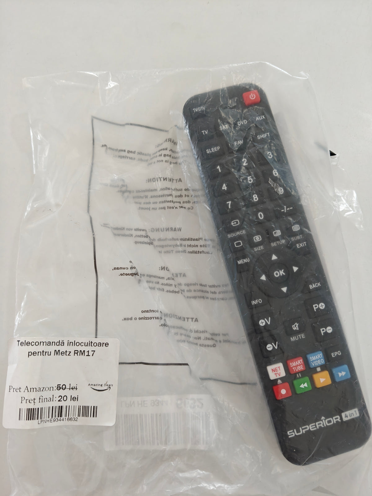 Telecomanda înlocuitoare pentru Metz RM17