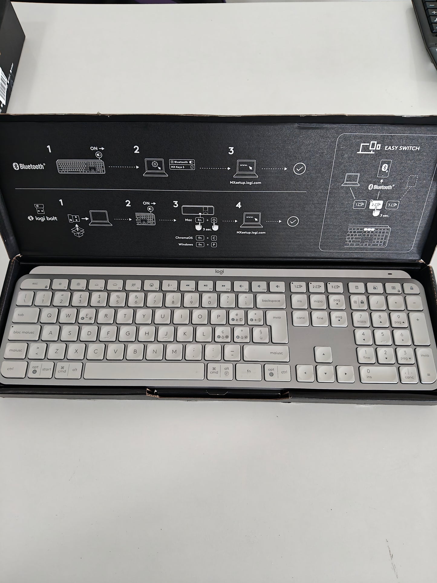 Tastatură Logitech MX Keys S , Wireless ,Bluetooth, Taste Programabile