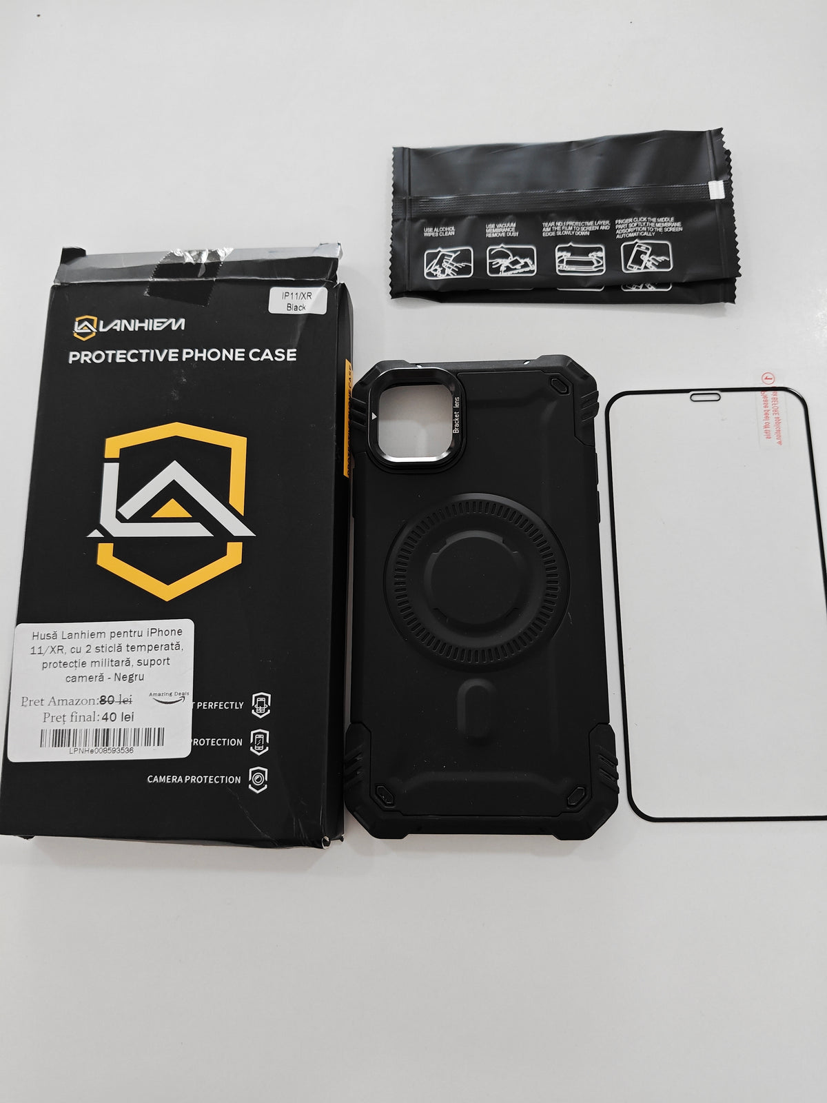 Husa + Folie iPhone 11/XR ,Protecție de grad militar