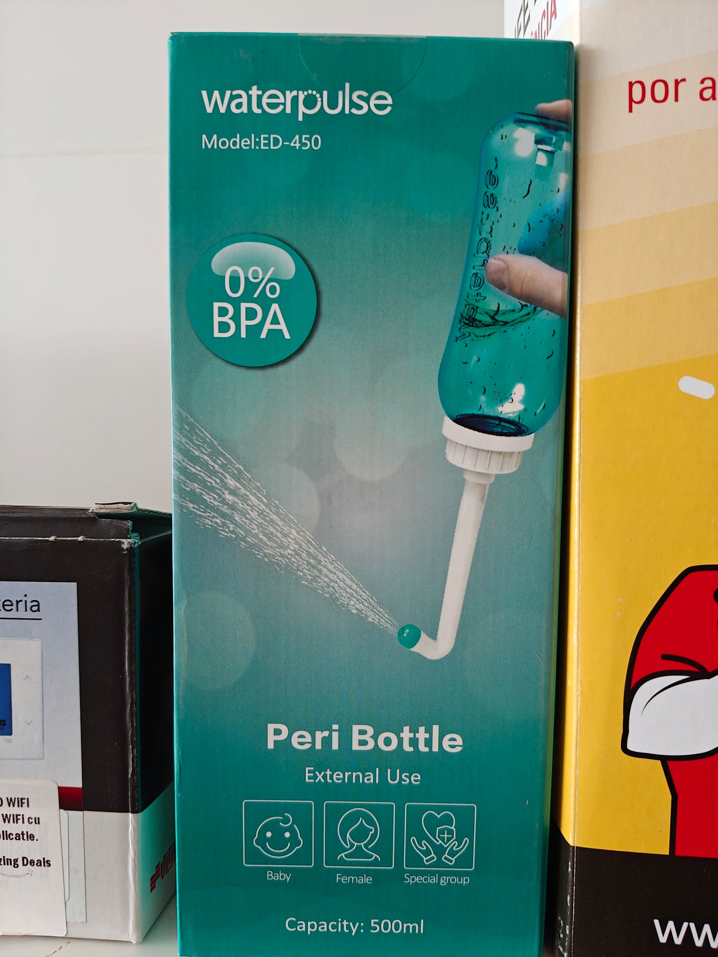 [RESIGILAT] Duș cu buton , duză dublă, Peri Bottle
