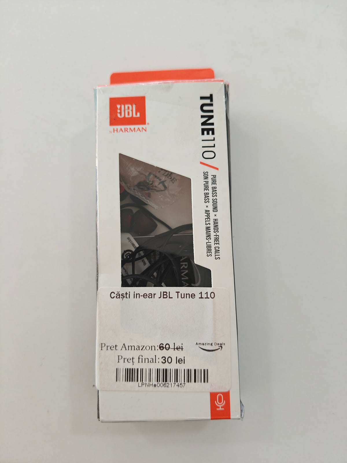 Căști in-Ear JBL Tune 110, Jack 3.5mm