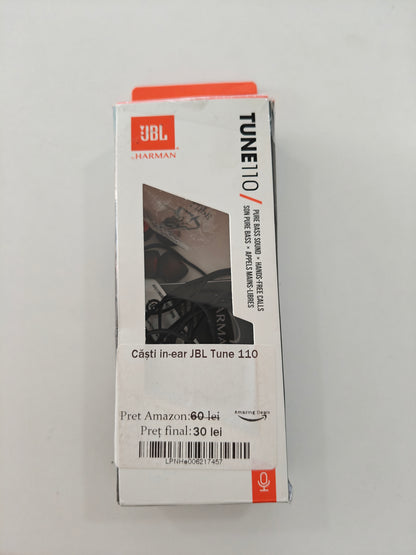 Căști in-Ear JBL Tune 110, Jack 3.5mm