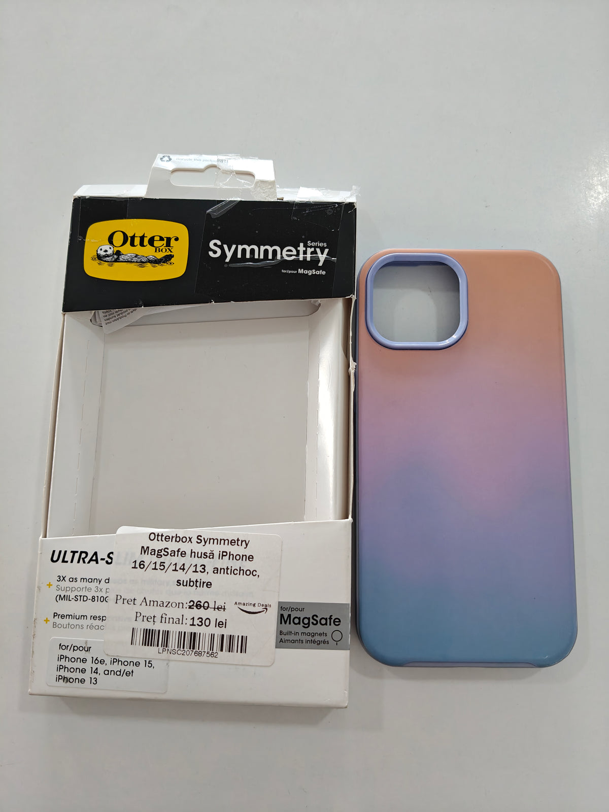 OtterBox Symmetry - Husa MagSafe compatibilă iPhone 16e/15/14/13